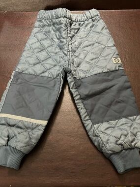 Quilted Light Blue Kids Joggers - Insulated Sweatpants